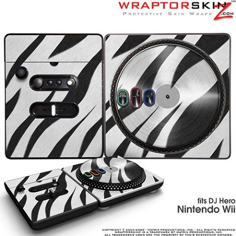 DJ Hero Skin Zebra Stripes fits Nintendo Wii DJ Heros (DJ HERO NOT INCLUDED)
