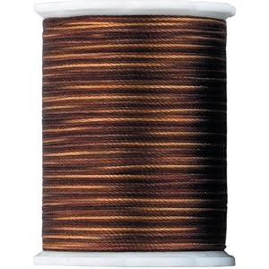 Clovers-Variegated-Silk-Threads-Size-8-20-Yard-1-Spool-Brown-Gold