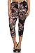 Leggings Depot Women's Popular Plus Red Lotus Capri Cropped Printed Leggings