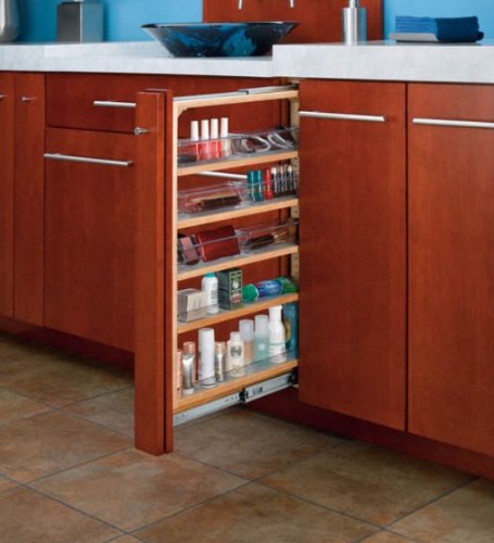 Hardware Distributors RS432.VF30.3 3in.W x 30in.H Vanity Filler Pull-out Organizer large image