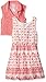 Beautees Girls' 3 Tier Paisley Dress with Cropped Lace Moto Jacket