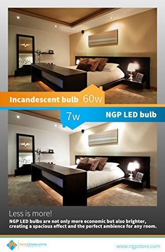 LED bulbs - Costs Only 0.84 Per Year - Long Lasting 60 Watt Equivalent Incandescent Light Bulbs - 6 Pack