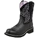 Ariat Women's Fatbaby II Boot,Black Deertan/Orchid,7.5 M US