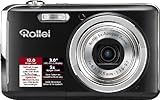 Rollei Flexline 250 Digitalkamera (12 Megapixel, 5-fach opt. Zoom, 7,6 cm (3 Zoll) Display, Bildstabilisator und Ladegerät) schwarz