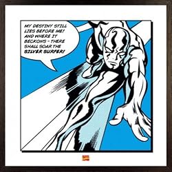 Silver Surfer - Framed Marvel Comic Poster / Art Print (Size: 16" x 16")