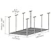 FLEXIMOUNTS 4x6 Heavy Duty Overhead Garage Adjustable Ceiling Storage Rack, 72