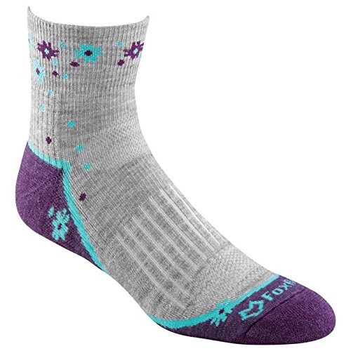 Fox River Outdoor Wick Dry AXT Trail Lightweight Quarter Merino Wool Socks, Small, Grey