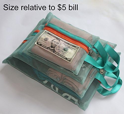 CherryTravel Luggage / Suitcase Packing Mesh Organizers 4-piece Baby Blue