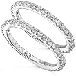 1.00ctw Diamond Eternity Bands in 14K White Gold GH/I1 (SET OF 2)