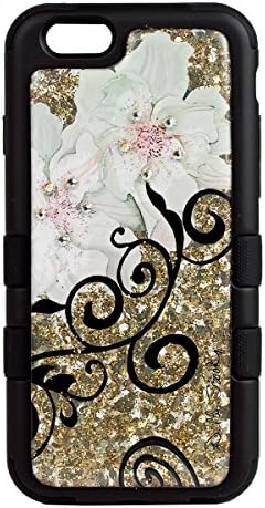 iPhone 6/6S Plus Cover-TUFF Case- Art Nouveau Gold Flower Vines