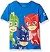 PJ MASKS Boys' Toddler Boys' Short Sleeve T-Shirt Shirt, Blue, 4T
