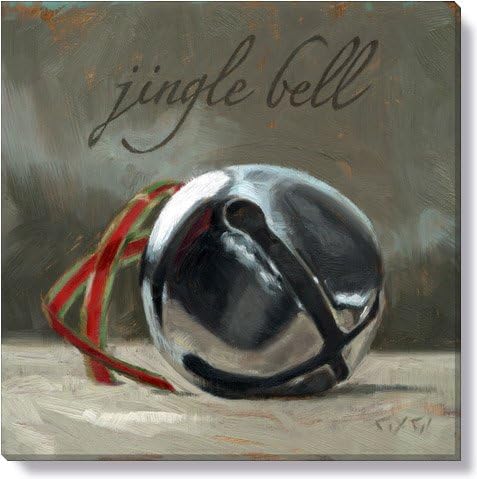Darren Gygi Giclee on Canvas 1" Gallery Wrap on Wood Frame Jingle Bell 9" x 9"