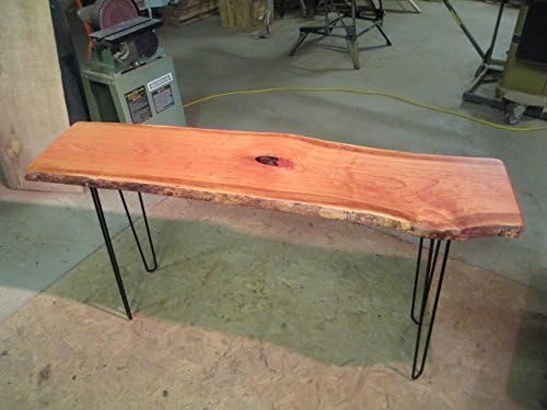 Reclaimed Cherry Live Edge sofa/buffet console table with hairpin legs