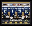 San Diego Chargers Personalized Locker Room Print
