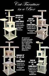 66" BUNGALOW - SHERPA Cat Condo tree Furniture Tower