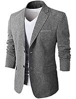 H2H Mens Fashion Linen Blazer of Various Colors Single Button