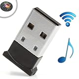 Advanced A2DP Wireless Computer USB 2.0 Micro Bluetooth Adapter Dongle for Data Transfer and Music Streaming With Headsets, Bluetooth Printers and laptop/desktop computors without bluetooth capability