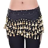 Fantastic Black Belly Dance Skirt Hip Scarf