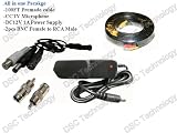 VideoSecu High Sensitive Preamp Microphone Kit for Security Audio Sound Voice Monitoring Recording Free 50 Feet Cable, Power Supply and Warning Decal WE6