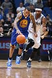 Golden State Warriors v Minnesota Timberwolves: Monta Ellis and Corey Brewer Photographic Poster Print by David Sherman, 16x24