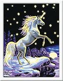 Ravensburger 28093 - Einhorn im Mondschein - Malen nach Zahlen, 18 x 24 cm