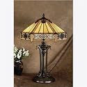 Quoizel Indus Tiffany 2 Lt Table Lamp