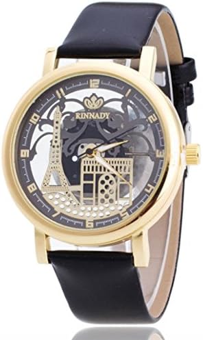 Srongstore 2016 Men And Women Sided Hollow Fashion Watches Leather Strap Quartz Watches