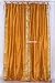 Tie Top Mustard Silk Sari fabric Drapes, Panels, Curtains