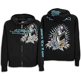 Ed Hardy Panther & Rose Basic Hoodie - Men's
