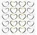 20 pcs Hearts Silver / Gold Nail Art Decorations Crystals Jewels Gems By VAGA