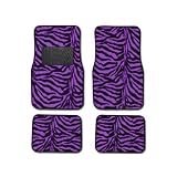 A Set of 4 Universal Fit Animal Print Carpet Floor mats for Cars Truck - Zebra Purple by Unknown