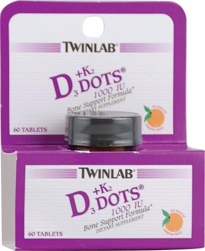 Vitamin D3 1,000 + K2 Dots 60 tablets(pack of 2)