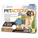 PetAction Plus Flea & Tick Drops for XL Dogs, 89-132 lbs