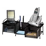 Rolodex 9C9300BLA Mesh Large Wireless Organizer, Black