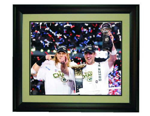 Green Bay Packers Super Bowl Celebration- Aaron Rodgers and Clay Matthews Framed 16