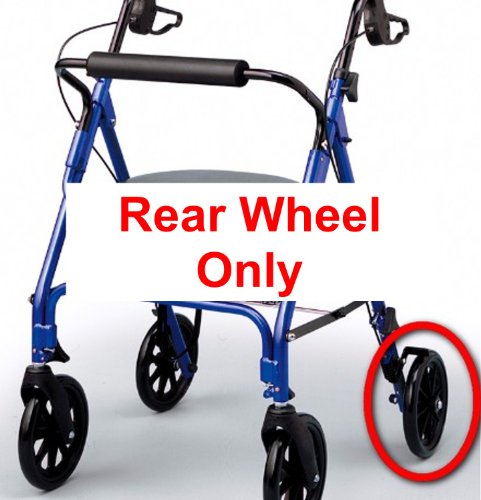 One Replacement Rear Wheel for Medline MDS86825 Rollator