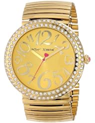 Betsey Johnson Womens BJ00214-03 Analog Display Quartz Gold Watch