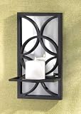 Review Jed Mart 38207 / Lot of 2 Black Wrought Iron Wall Mirror Candle Holders Shelf