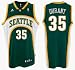 Search : Kevin Durant Seattle Supersonics #35 Swingman Adidas NBA Basketball Jersey (Road Green)