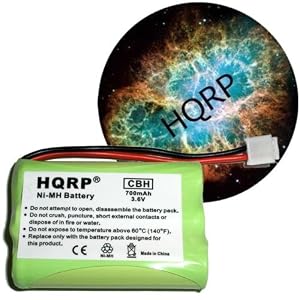 HQRP Phone Battery for General Electric GE 28128, 28129, 28165, 28166, 29110, 29111 Cordless Telephone plus Coaster