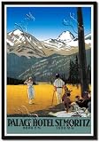 Framed Art Poster 20×30, Palace Hotel St. Moritz