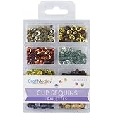 Multicraft Imports 7mm Cup Sequins, 0.56-Ounce, Dazzling Metallic