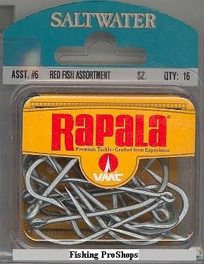 RAPALA - RED FISH HOOK ASSORTMENT - Qty.16