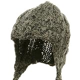 Wool Blend Youth Cable Helmet Hat - Khaki W20S18B