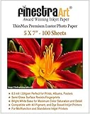 5x7 Premium Luster Inkjet Photo Paper - 100 Sheets 8.5mil