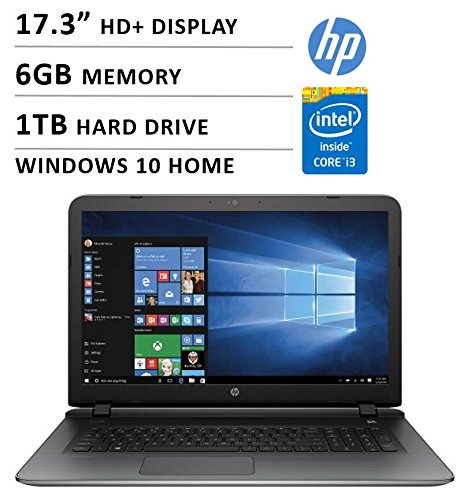 2016 Newest HP Premium High Performance 17.3-inch HD+ Laptop ( Intel Core i3-5020U Dual-Core 2.2 GHz, 6GB DDR3L, 1TB HDD, DVD RW, Webcam, WiFi, HDMI, Windows 10 ) - Natral Silver
