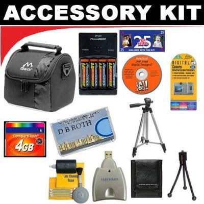 4GB DB ROTH Deluxe Accessory kit For The HP PhotoSmart C912, C618, C500, C315, C215, C200, C30, C20, 715 Digital Cameras