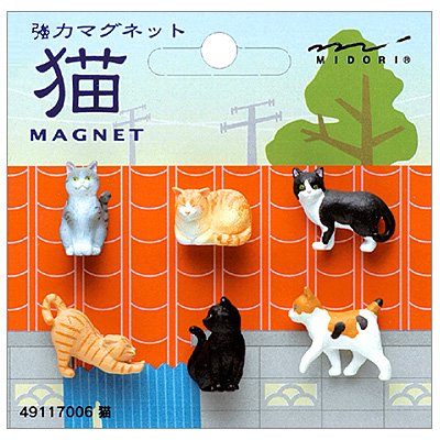 OJ ミニマグネット(6個入) 猫