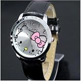 Brand New Hello Kitty Classic Ladies Quartz Wrist Watch Black Color