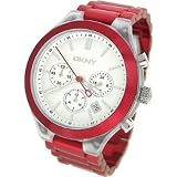 DKNY Womens NY8266 Pink Plastic Quartz Watch with Silver Dial
